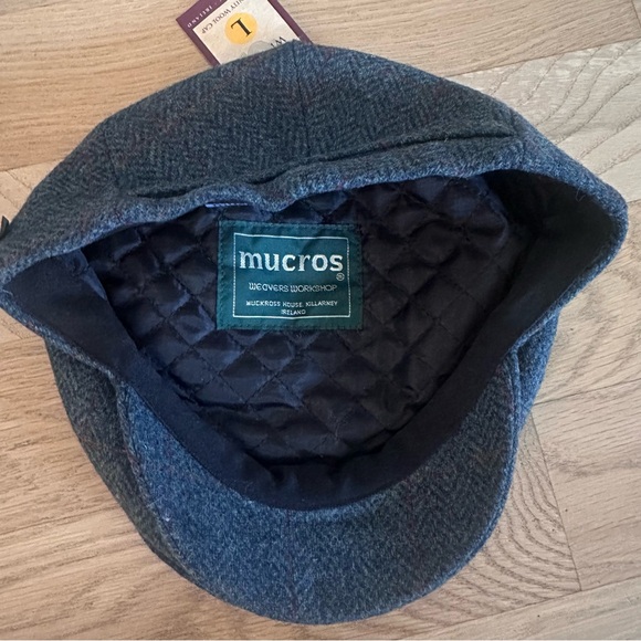 Mucros Weavers Workshop Irish Men’s 100% Wool Tweed Cap Size Large - Picture 3 of 5